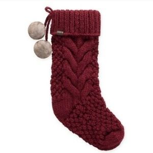 Ugg Classic Cable Knit Christmas Stocking Burgundy